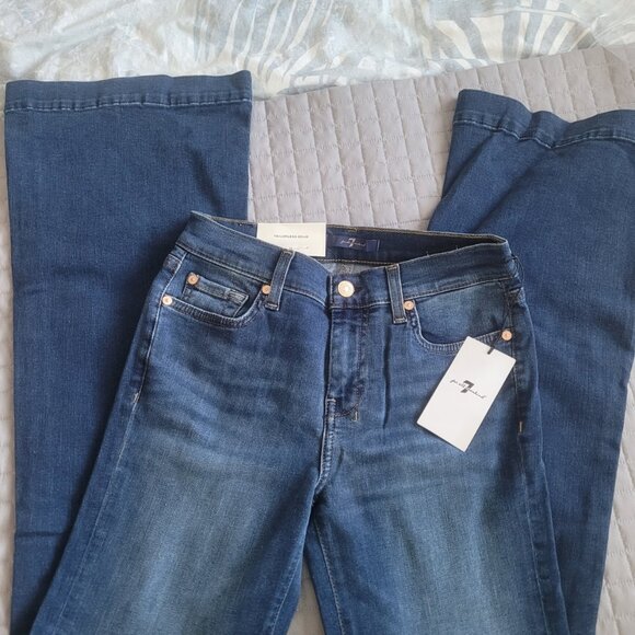 NWT 7 FOR ALL MANKIND Tailorless Dojo Bootcut Jeans In Cambria Size 25 - Picture 8 of 10